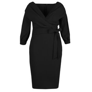 Black Off The Shoulder Midi Dress✨✨